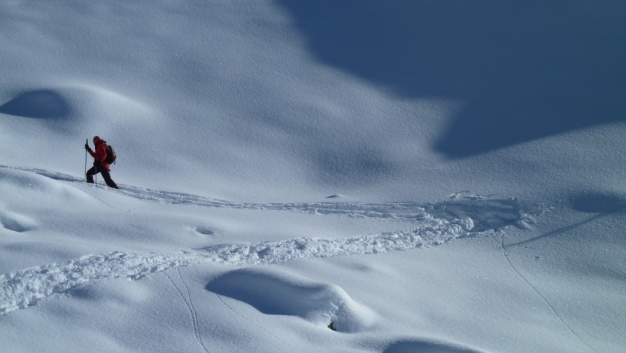 Montée : La trace est bien faite et efficace