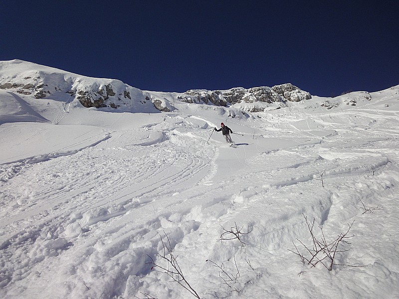 Face E Pinea : Du très bon ski sous le sommet !