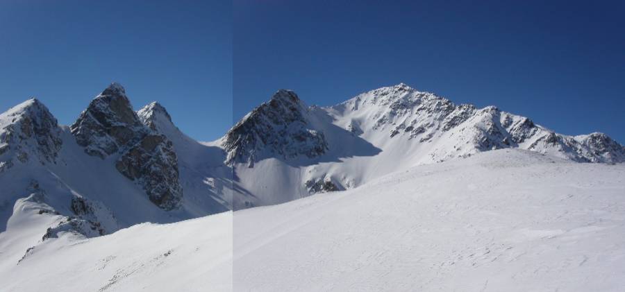 Face nord des Sarrasins : Une pléiade de couloirs plus ou moins raides et totalement inconnus!
