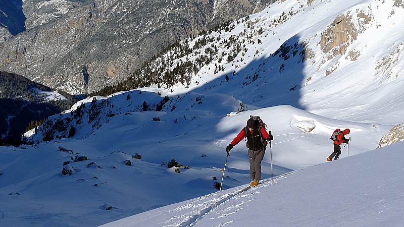 Montée régulière : vers le haut de Pra Francès