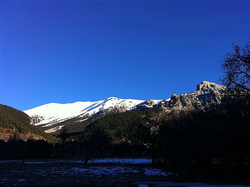Tempête de ciel bleu : -11° à St Dalmas à 9H30