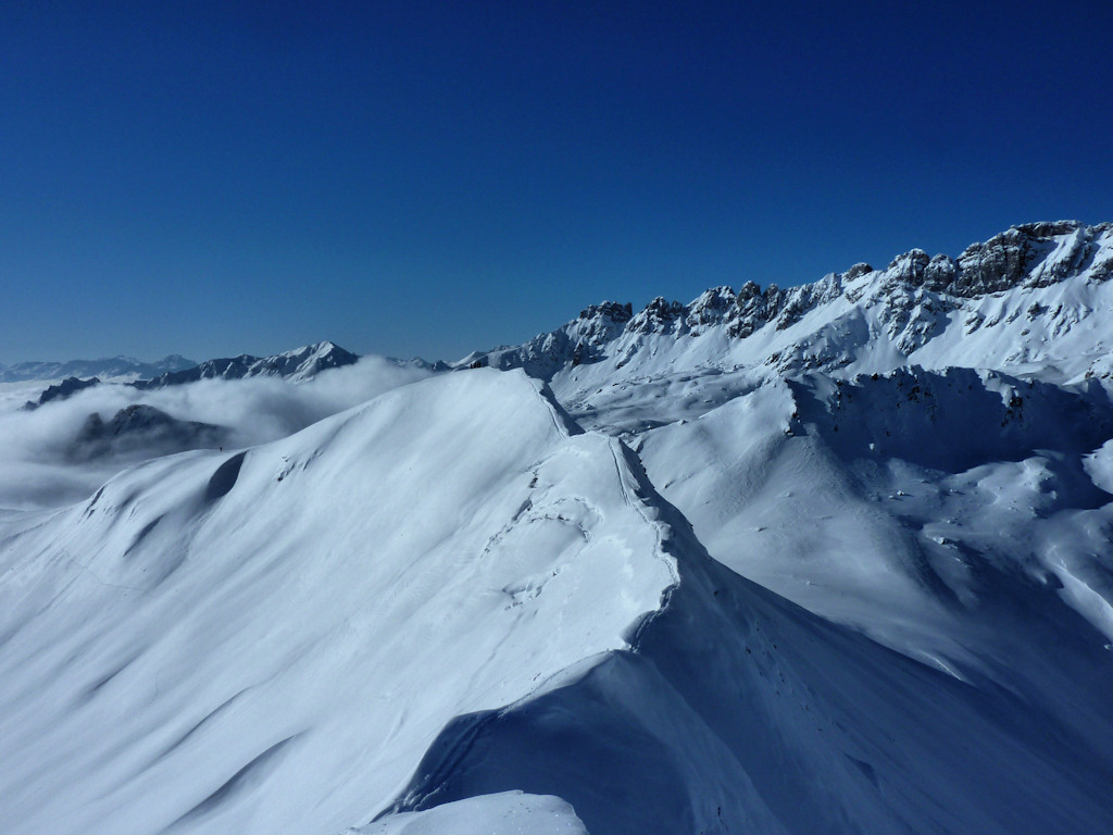 Mont Rosset sommet E : Après un superbe parcours d'arête.