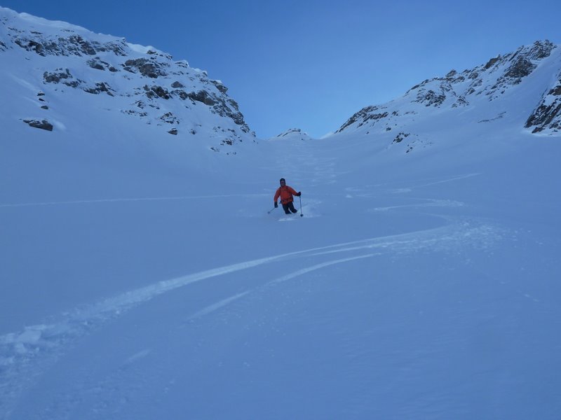 Col du Fourchon : Excellente poudre en versant N du col du Fourchon