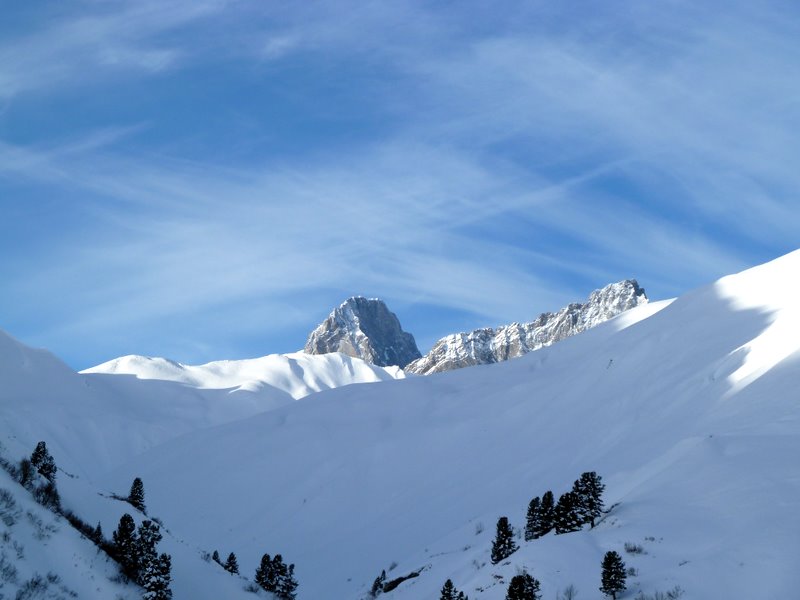 Grandes Jorasses : Les Grandes Jo en toile de fond