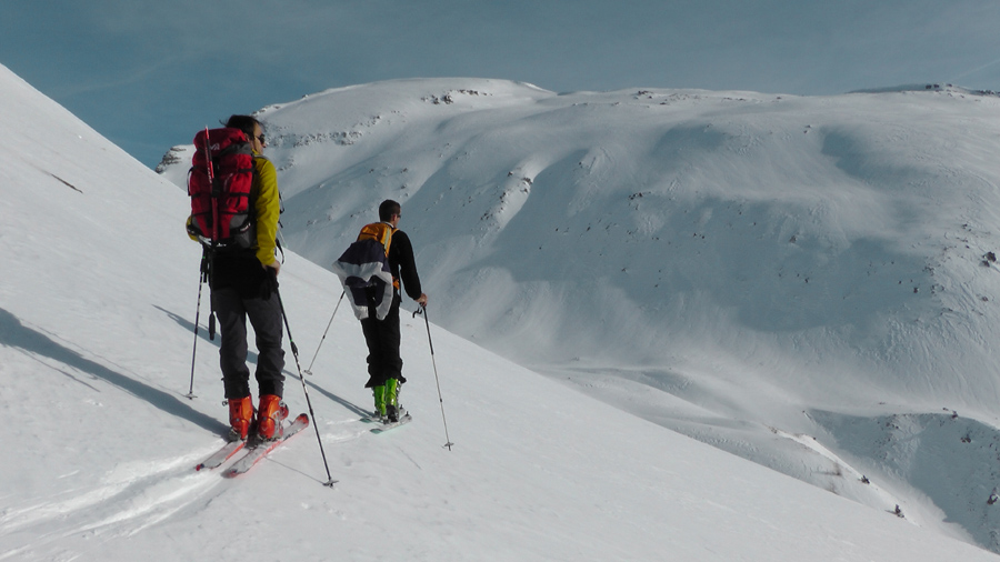 La traversée au point 2301m, pour rejoindre la combe du Gd Coyer