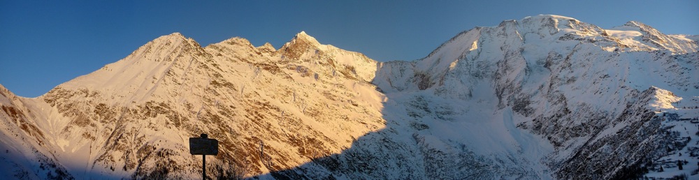 Dôme de Miage : Aiguille de Bionnassay et Dôme de Miage depuis le Truc