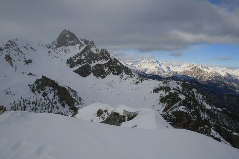 Le Gaulent : sous les nuages, alors qu'il fait grand beau sur les Ecrins.