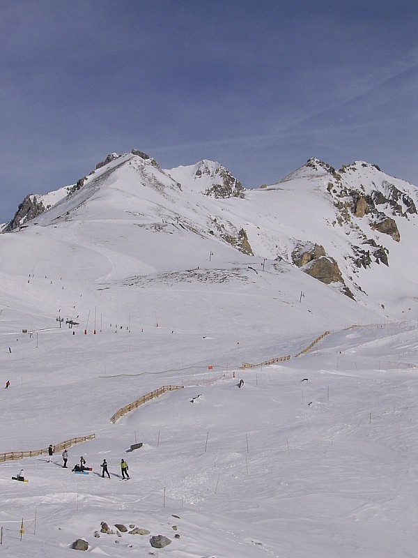 le haut d'aussois : bellecôte et sa pointe en arrière plan