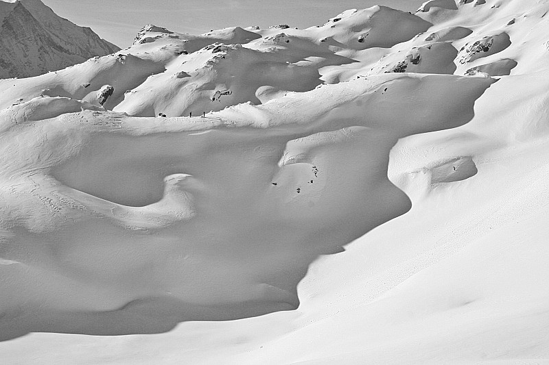 col de Beugeant : fin de la solitude : connexion avec la trace venant de la Flégère