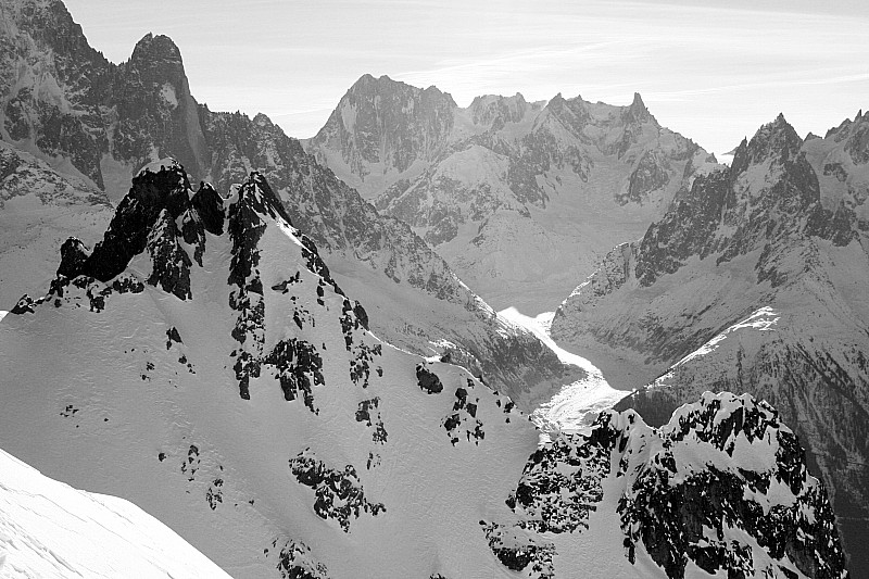 col de Beugeant : depuis le col : les Grandes Jorasses