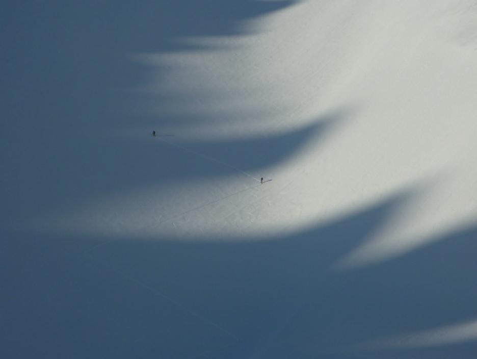 Gardette : On a compte une douzaine de personnes au Jumelles aujourd'hui - bonne neige en haut apparemment