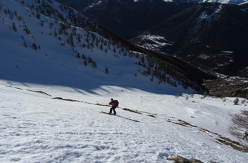 Vallon du Bourguet : Bon passage raide