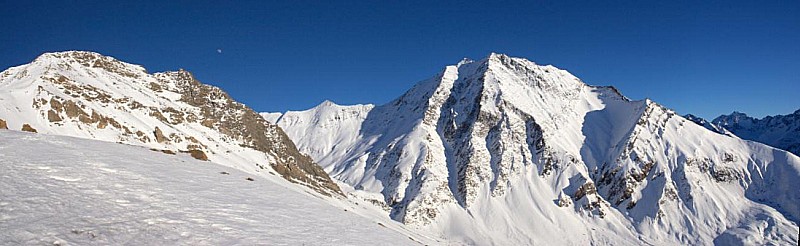 Pano : Roche Casse - Pic des 3 Eveches couloir NW