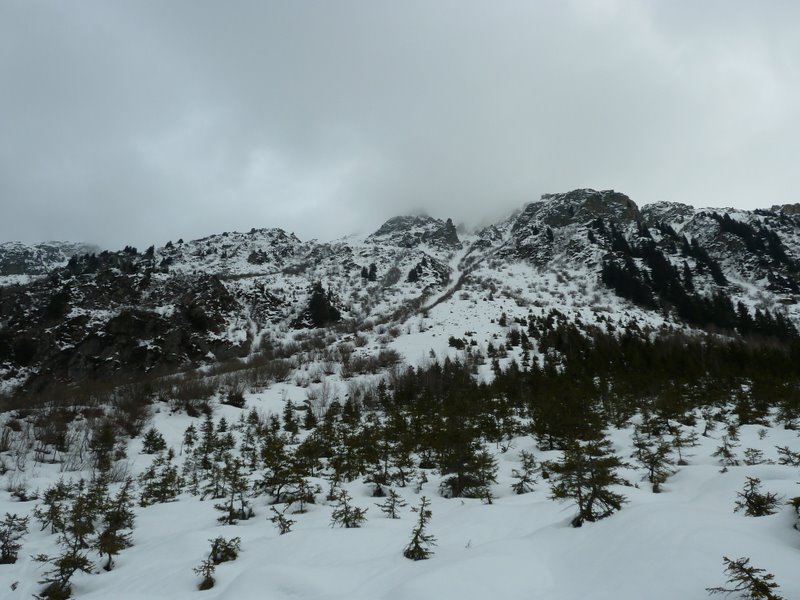Mts Jovet : Le bas de la face depuis la Rollaz