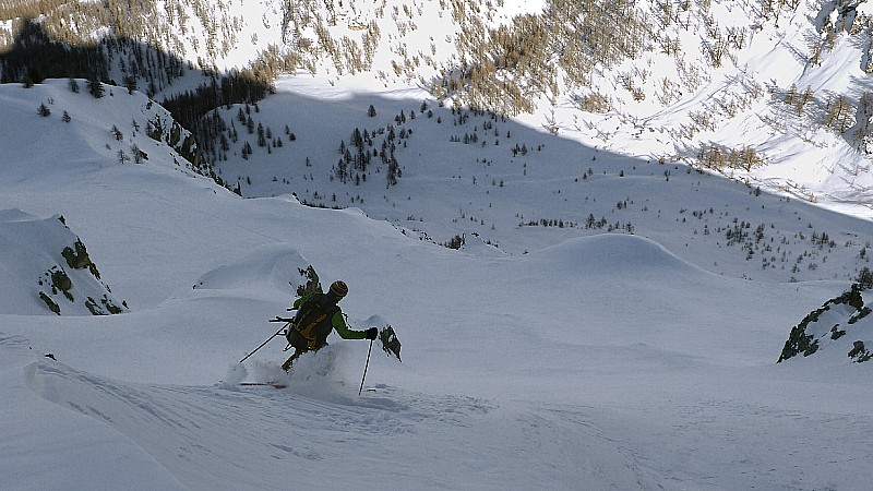 Début de la descente