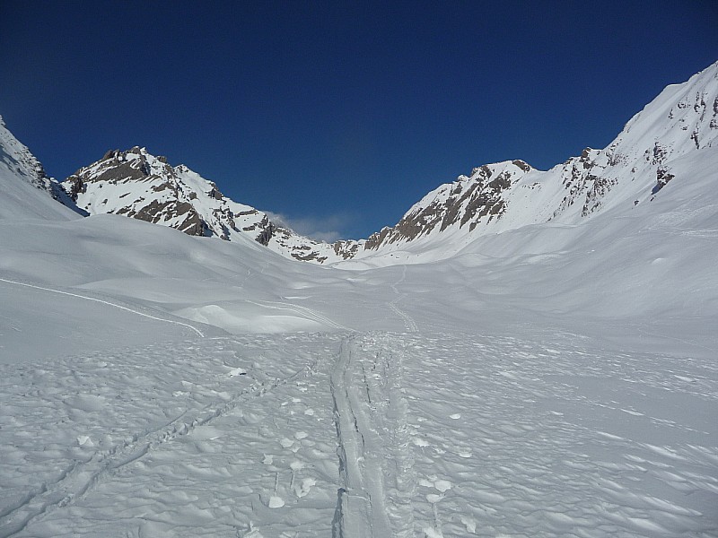 Mont Belleface : Le long vallon d'Orgères...