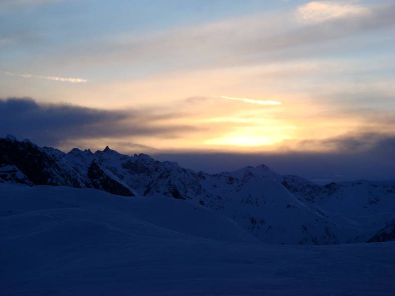 sunset : coucher de soleil au refuge