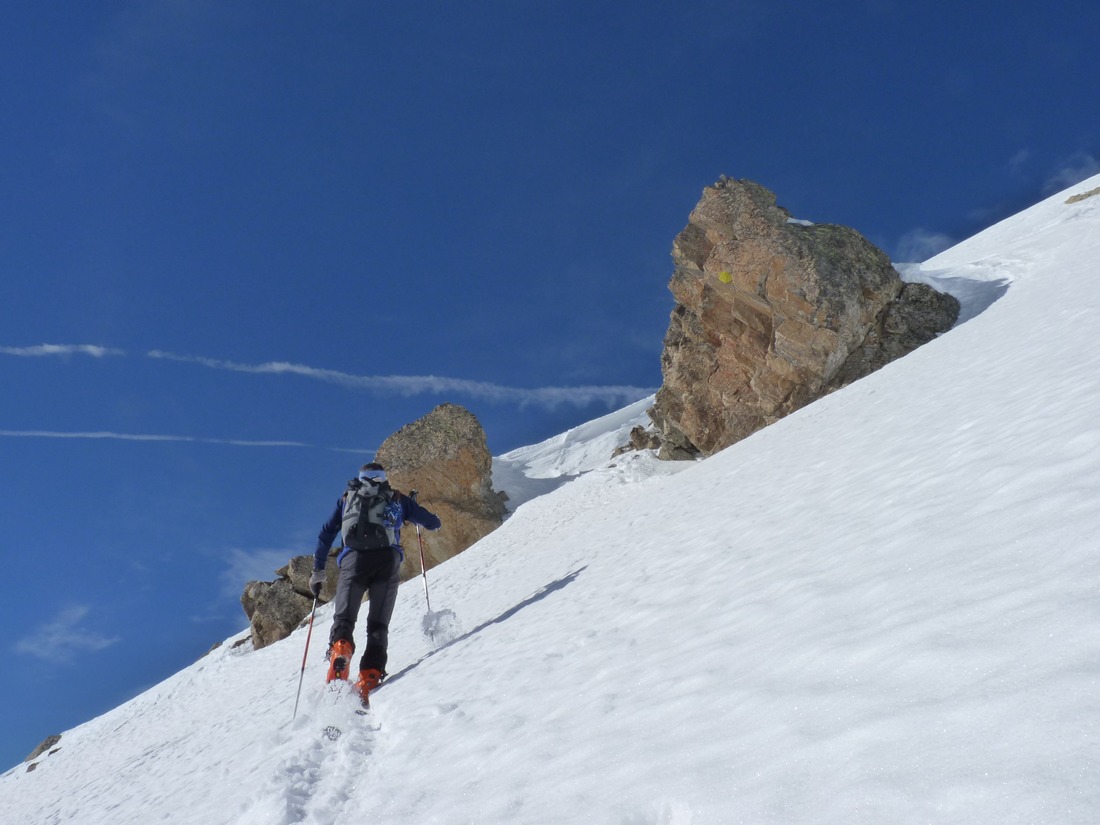 Les dernières pentes : Sous le sommet il reste 100 m de déniv