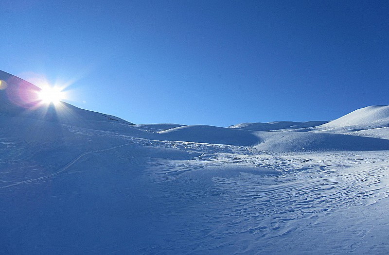 Col de Crous : Levée de soleil vers le col