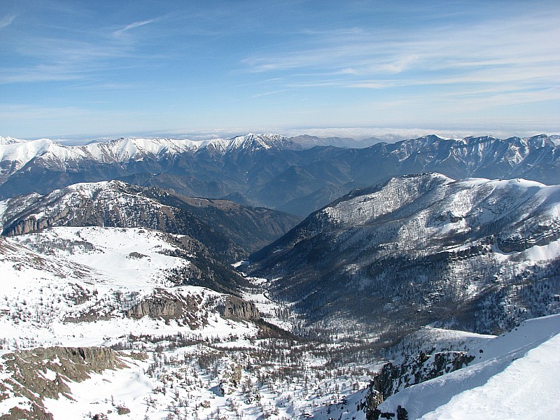 Vallon de la miniere : vu du sommet