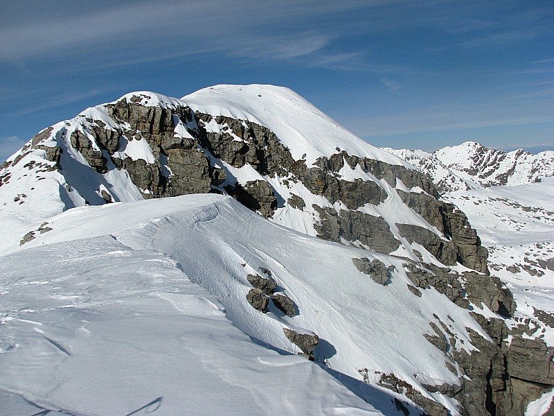 Mont Bego 2872 : et début de son couloir NE