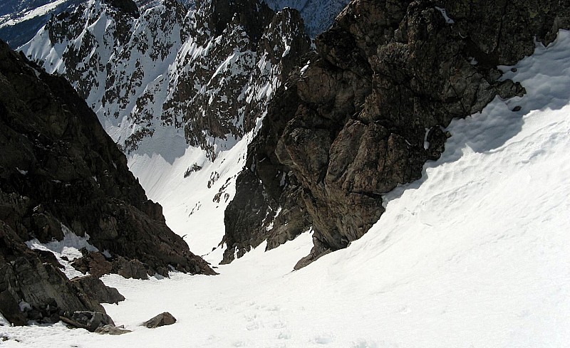 Couloir Sud : Vue plongeante