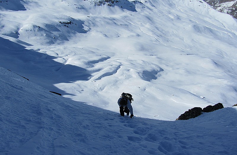 Tête de Cristel : Montée sur côté Braissette