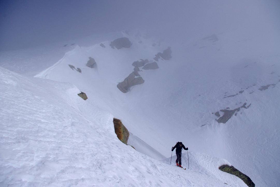 Salto à la montée : La technique de montée revient progressivement à Salto. Le ski alpinisme, c'est comme la gym, çà s'entretient!