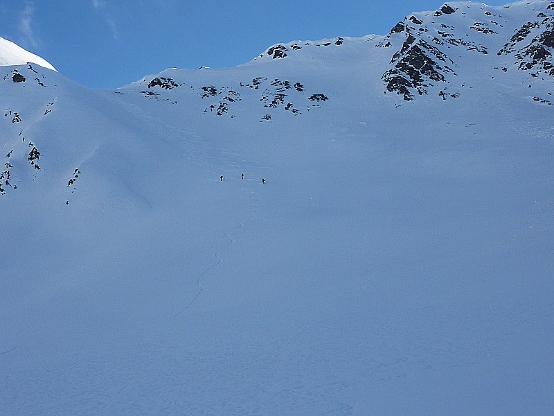 Col de Clausis : Le versant nord en neige sèche super à skier.