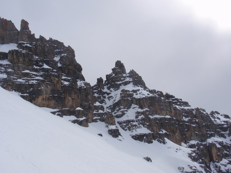Crête de Rasis : On s'arrête là ... Jour blanc, mauvais ski pour la descente. C'était pas le jour!