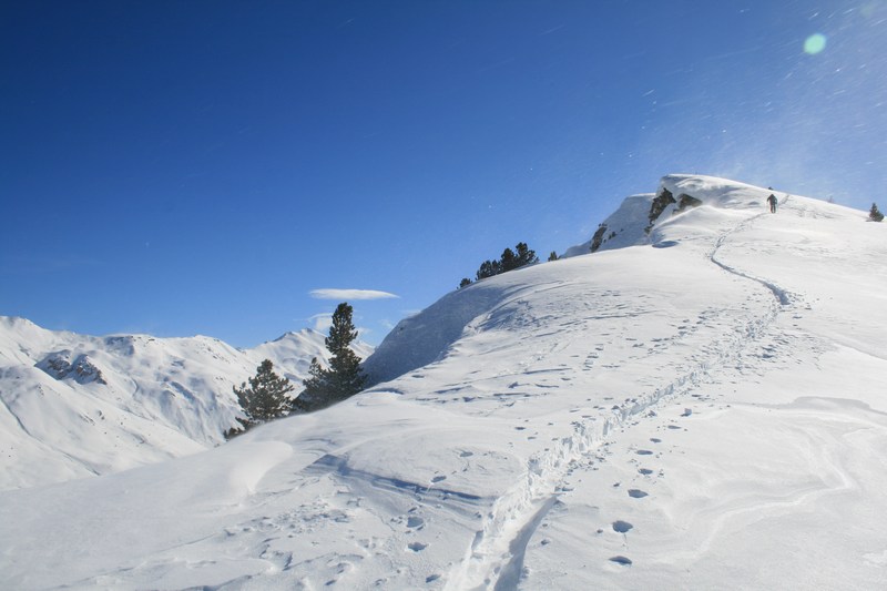 Sur la crête de l'Aup : ça décoiffe!