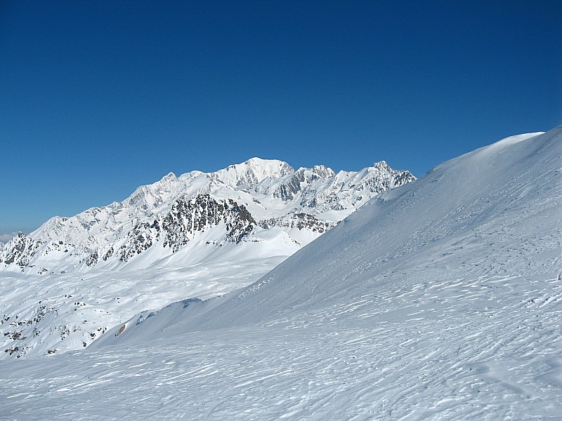 Col de la Gitte : Le Mont Blanc, très présent pendant cette rando