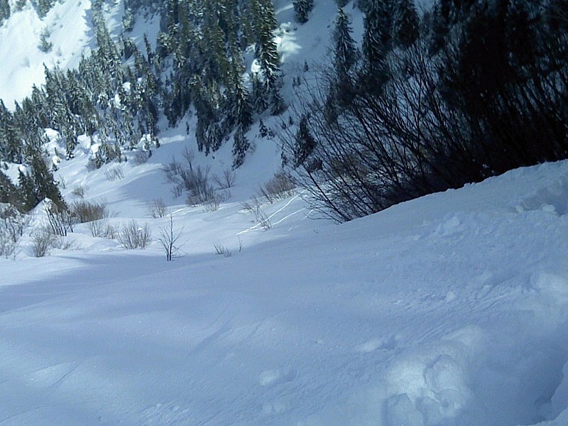 Couloir de la Bade : en montant