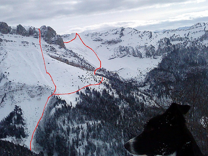 Lance de Malissard : trace de la sortie