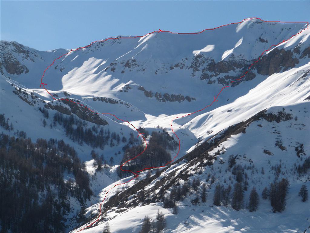 vue de l'itinéraire : depuis Saint-Véran