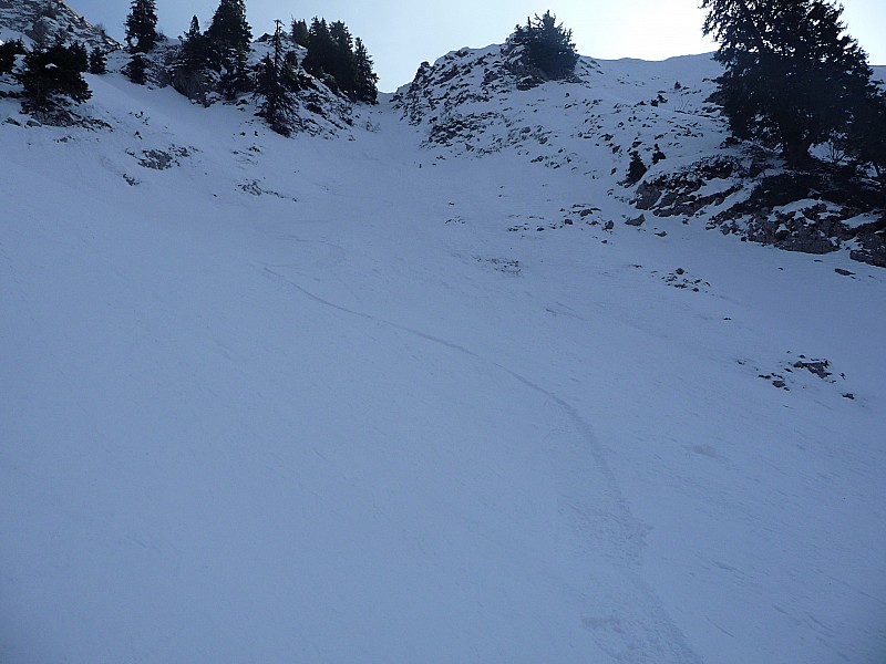couloir de claret : ah là c'est bon !!!
mon entrée dans le couloir en haut au milieu