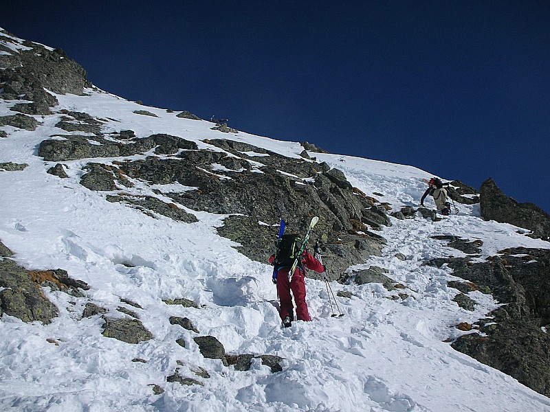 Pointe A. Favre : Dernière face SW de la Pointe - Crampons utiles