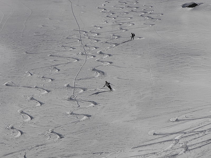 nous aussi! : poudre dès le départ et de + en + de neige
