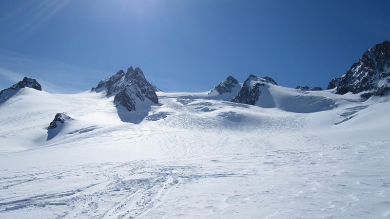 glacier de Gébroulaz : les différents itinéraires de descente