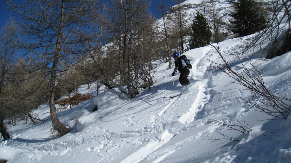 Poudre : une tres bonne neige lors de la 1ere descente