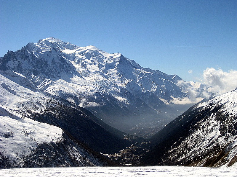 Mt Blanc et Vallée de Chamonix : Vue du Sommet de la tête de Balme