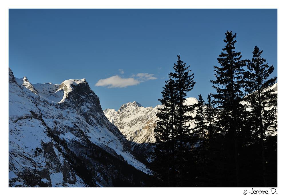 Grand Marchet : arête bien enneigée