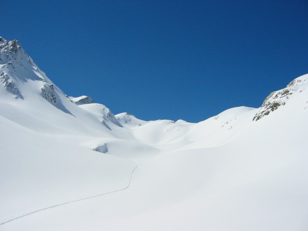 En direction du Rocher Blanc : On n'était pas géné par le monde pour cette sortie...