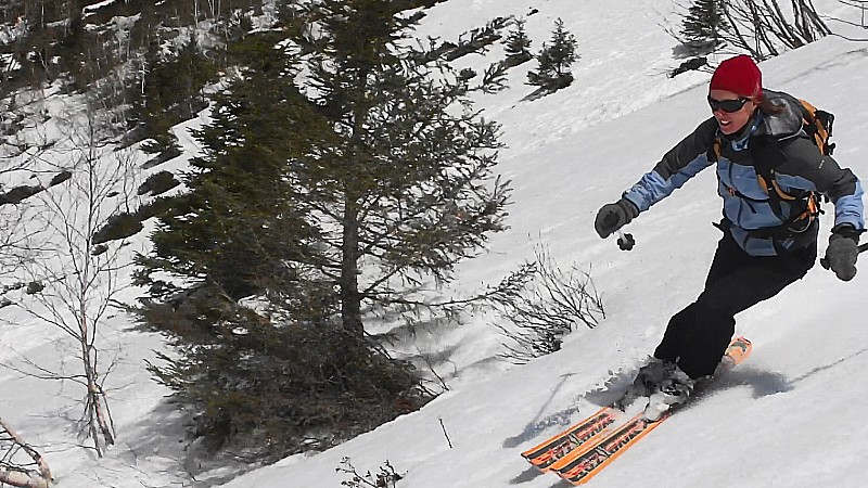Bérangère : elle ski bien mieux que Manu qui fait du télémark pour compenser !