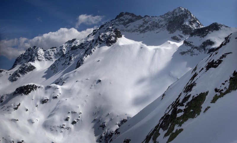 sous le Col Crozet : des traces venant du col du Crozet en allant aux ferices