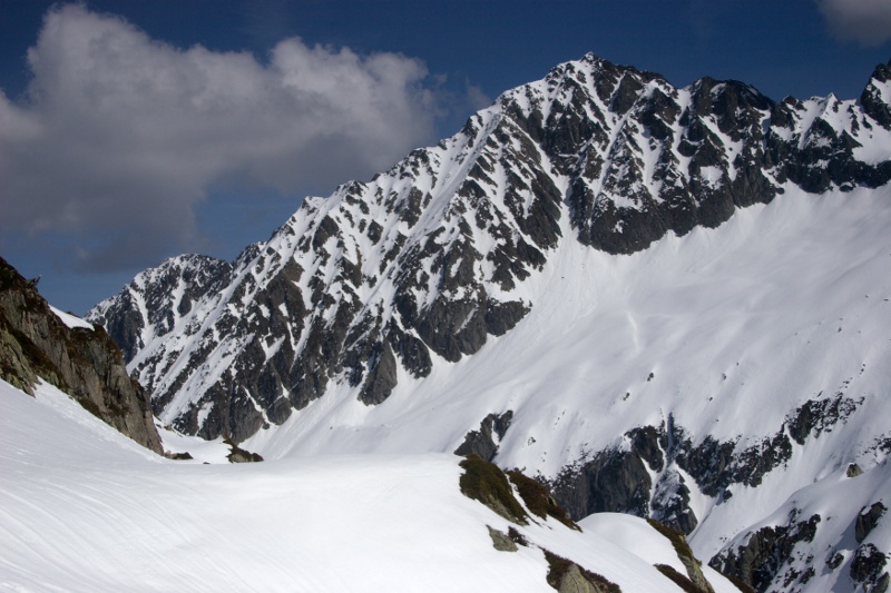 Grand Miceau : face SO du Grand Miceau