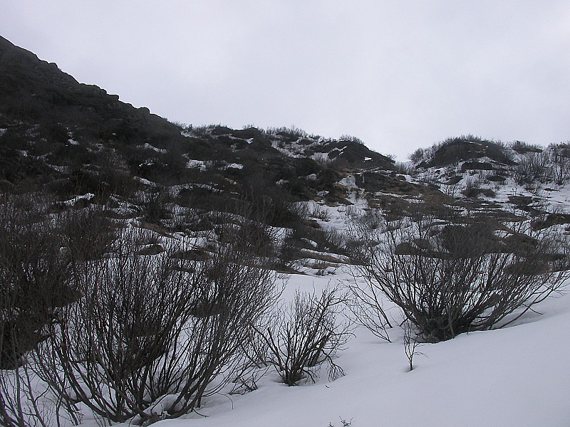Le bas de la descente : Sûrement meilleur et moins acrobatique avec de la neige