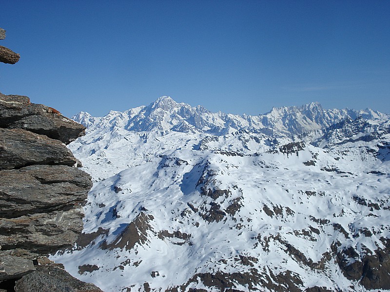 Pointe de la Foglietta : Et coté Mt Blanc