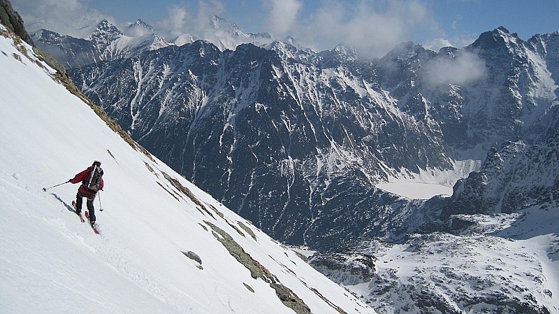 Tatras : descente du Miedziane face au Rysy