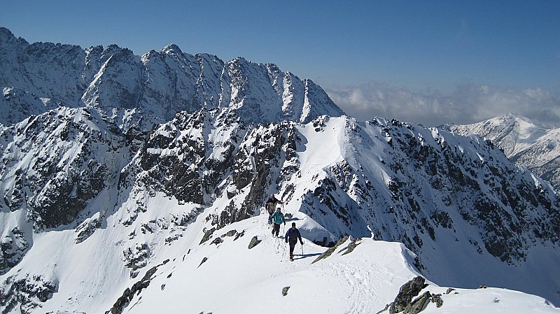 Tatras : sur l'arête vers le Miedziane